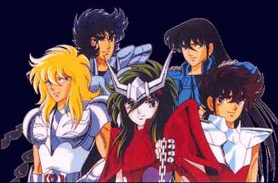 Hyooga, Ikki, Shun, Shiryu e Seiya